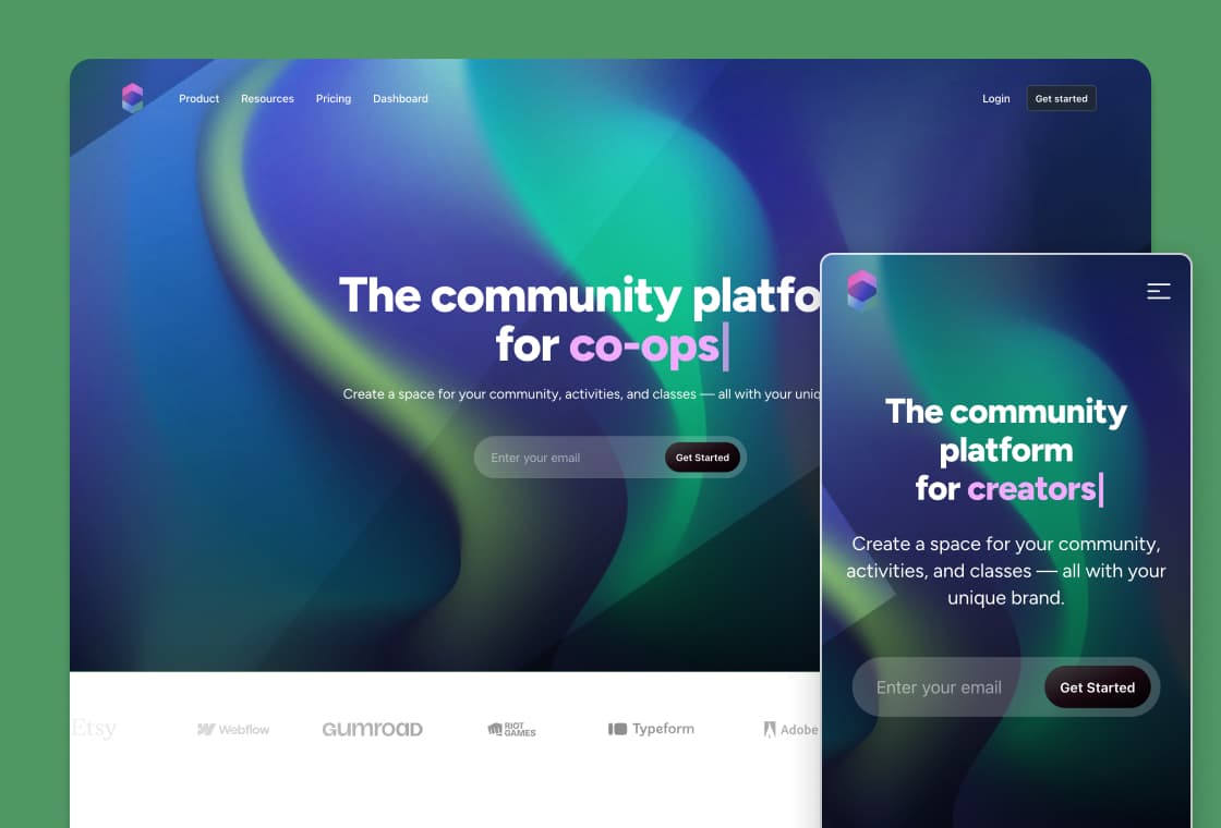 This is a preview image for the Community and courses Rails UI kit