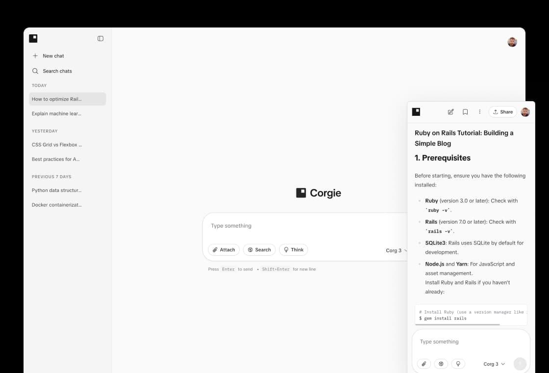 This is a preview image for the AI applications Rails UI kit