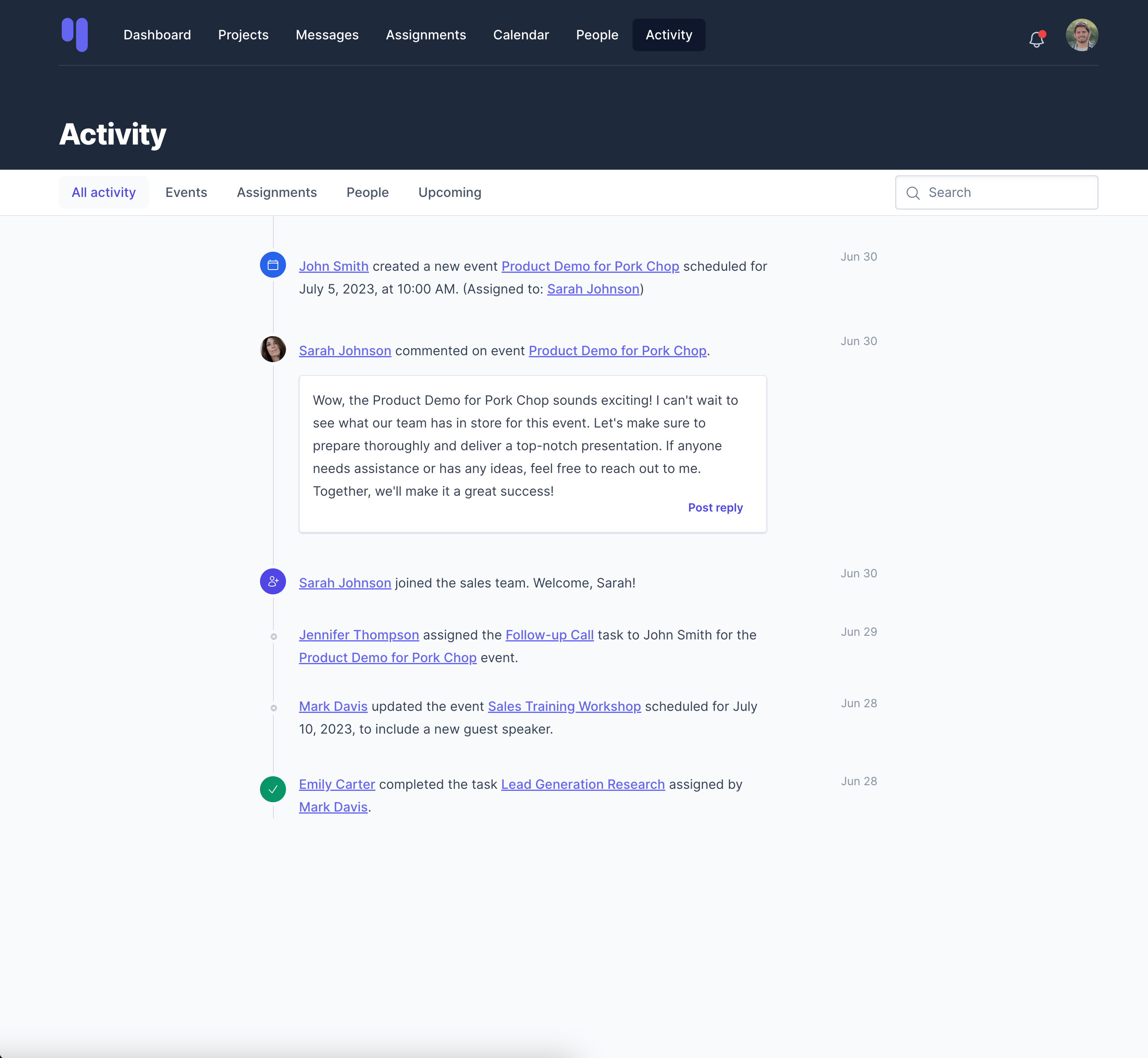 User profile